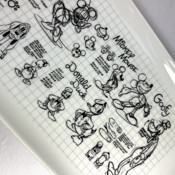 Sketchbook Disney Mickey Minnie Mouse Serving Tray Goofy Pluto Donald Duck 13.5" - Picture 6 of 9